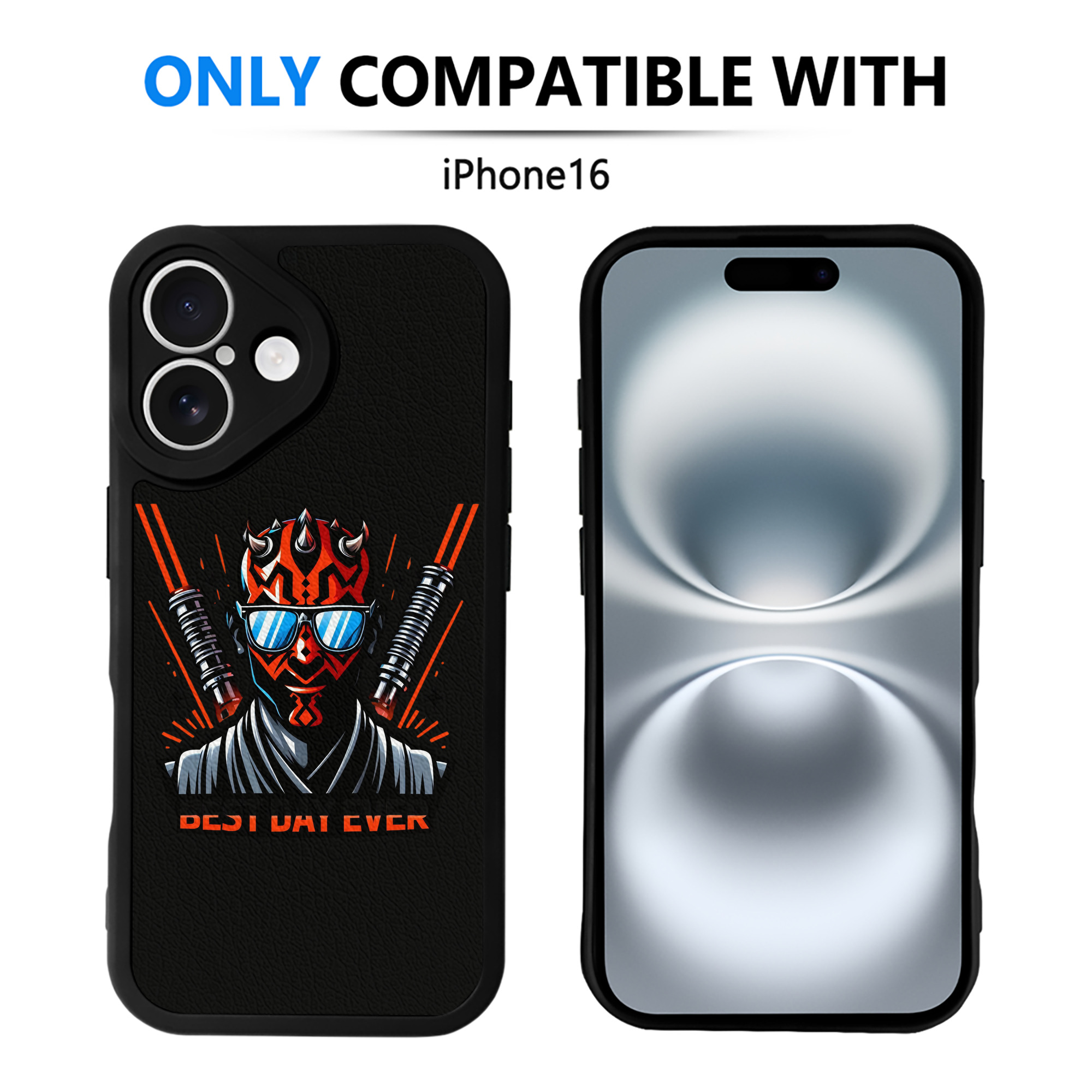 （画像用） スター・ウォーズ Star Wars 【iPhone 16シリーズ対応】シリコンスマホケース（レザー調） 材質：シリコン